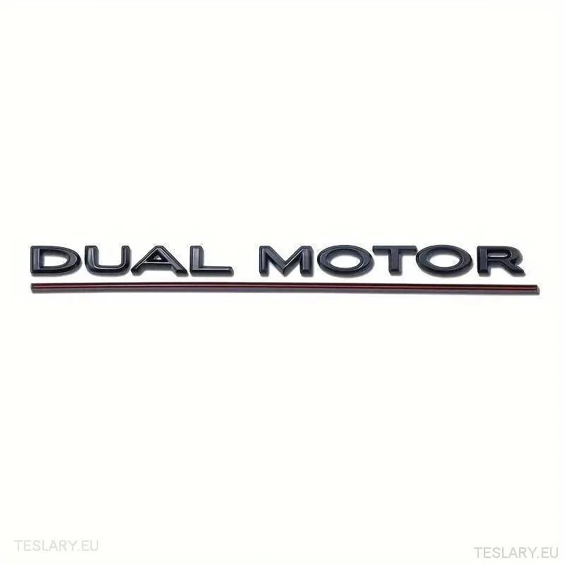 Tesla Model 3 / Y Dual Motor Logo Emblem Schwarz, Rot, Chrom, Gold & andere Farben