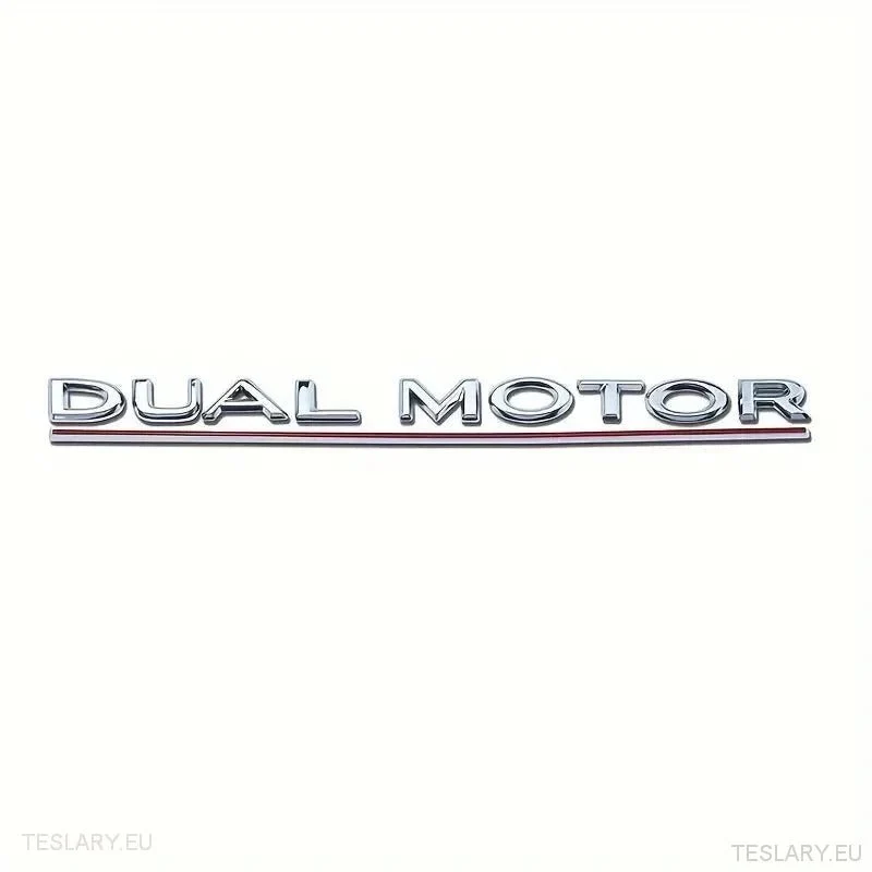 Tesla Model 3 / Y Dual Motor Logo Emblem Schwarz, Rot, Chrom, Gold & andere Farben