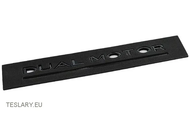 Tesla Model 3 / Y Dual Motor Logo Emblem Schwarz, Rot, Chrom, Gold & andere Farben