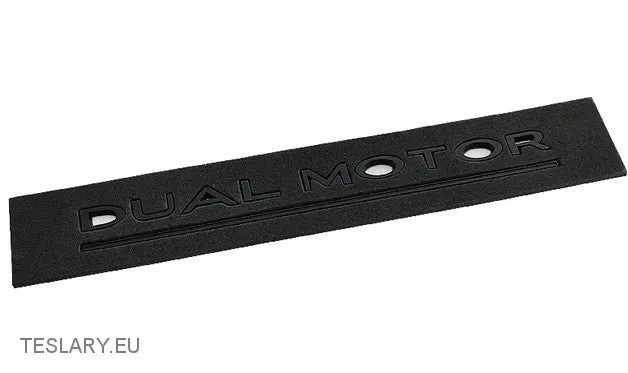 Tesla Model 3 / Y Dual Motor Logo Emblem Schwarz, Rot, Chrom, Gold & andere Farben