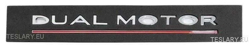 Tesla Model 3 / Y Dual Motor Logo Emblem Schwarz, Rot, Chrom, Gold & andere Farben