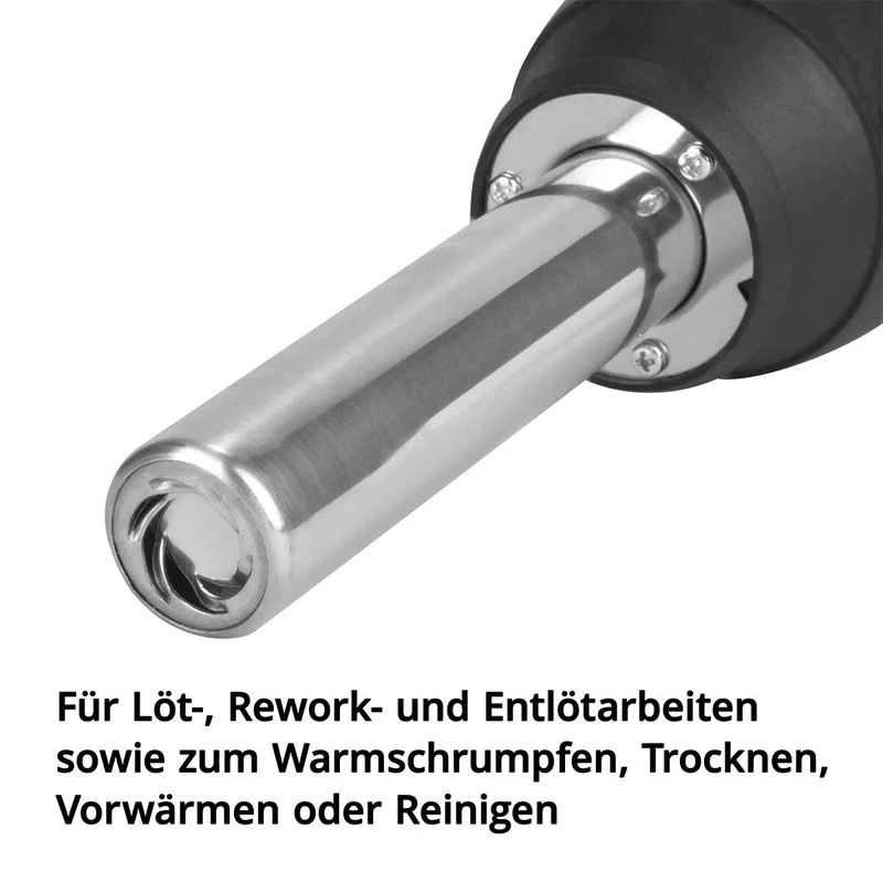 STAHLWERK Lötstation Heißluftgebläse HLG-480 ST mit 700 W und 100 - 480°C Lötgerät | Lötkolben | Lötpistole | Heißluftpistole für Heißluft-, Löt-, Rework- und Entlötarbeiten