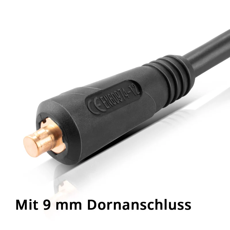 STAHLWERK MMA | ARC Elektrodenhalter bis 200 A Schweißzange | Elektrodenzange | Elektrodenklemme für Schweißgeräte inklusive 5 m Schweißkabel mit 25 mm² und 9 mm Stecker