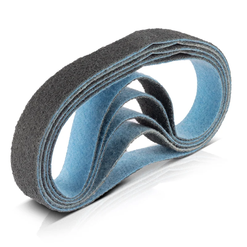STAHLWERK Schleifvlies 5er Set feine Körnung 40 x 760 mm Schleifband | Vliesbänder | Poliervlies | Universal-Schleifbänder | Schleifmittel für Rohrbandschleifer, Bandschleifer und Schleifgeräte