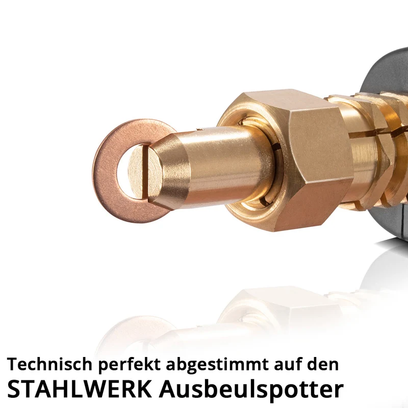 STAHLWERK Punktschweißelektrode für Anschweißösen, Smart Repair Zubehör für Ausbeulspotter / Dellenlifter / Punktschweißgerät / Ausbeulwerkzeug zur professionellen Reparatur von Kfz Karosserien