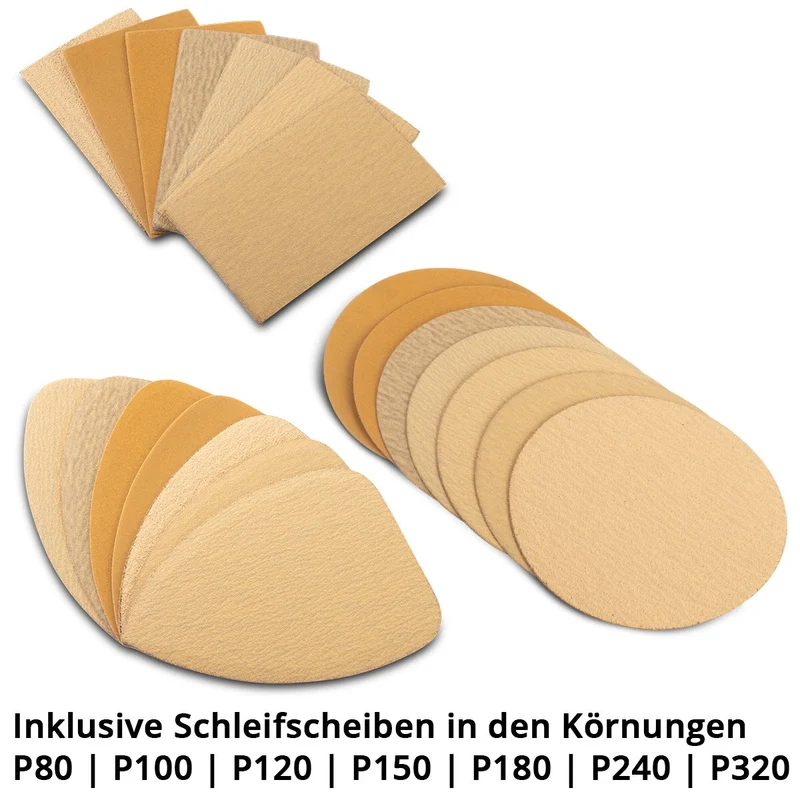 STAHLWERK Handschleifblock 3er Set mit P80 | P100 | P120 | P150 | P180 | P240 | P320 Körnung, Schleifblock | Schleifschwamm | Schleifpad | Schleifklotz | Handschleifer aus PU-Schaumstoff mit Klett-Schleifmittel