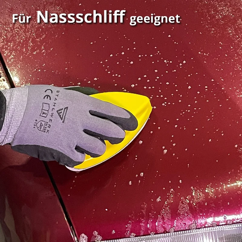 STAHLWERK Handschleifblock 3er Set mit P80 | P100 | P120 | P150 | P180 | P240 | P320 Körnung, Schleifblock | Schleifschwamm | Schleifpad | Schleifklotz | Handschleifer aus PU-Schaumstoff mit Klett-Schleifmittel