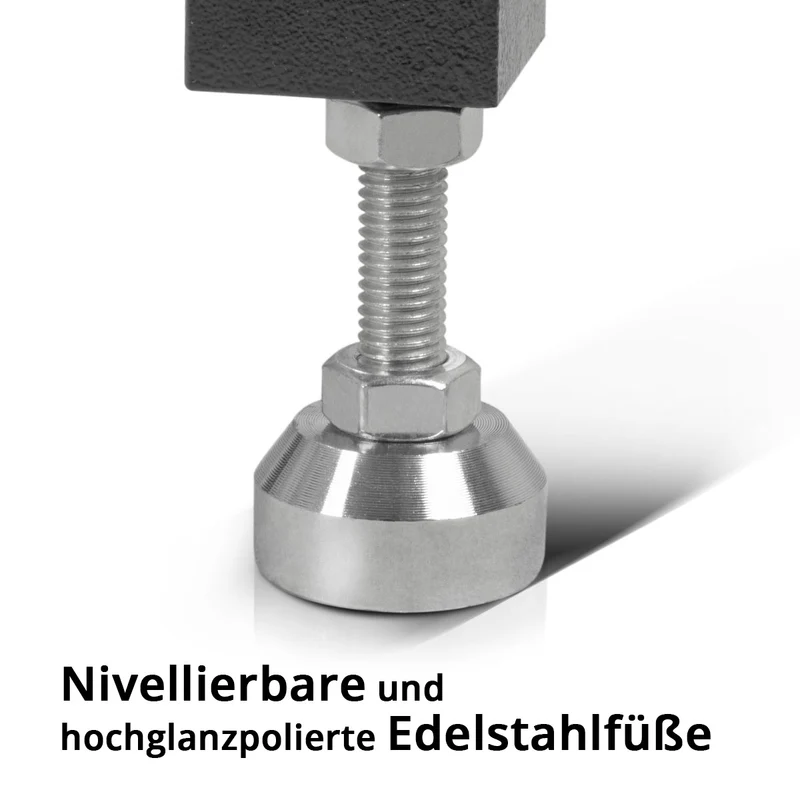 STAHLWERK Schweißtisch | Montagetisch mit 500 kg Tragkraft und 3 mm Arbeitsplatte 91,5 x 46 x 90 cm im D16 Lochsystem, DIY-Bausatz aus hochbelastbarem Carbonstahl mit nivellierbaren Edelstahlfüßen