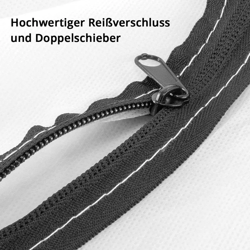 STAHLWERK Staubschutztür C-Form / Staubtür / Schmutzschleuse / Staubvorhang mit integriertem Reißverschluss