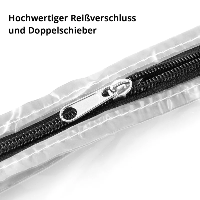 STAHLWERK Staubschutztür U-Form Staubtür / Schmutzschleuse / Staubvorhang mit integriertem Reißverschluss