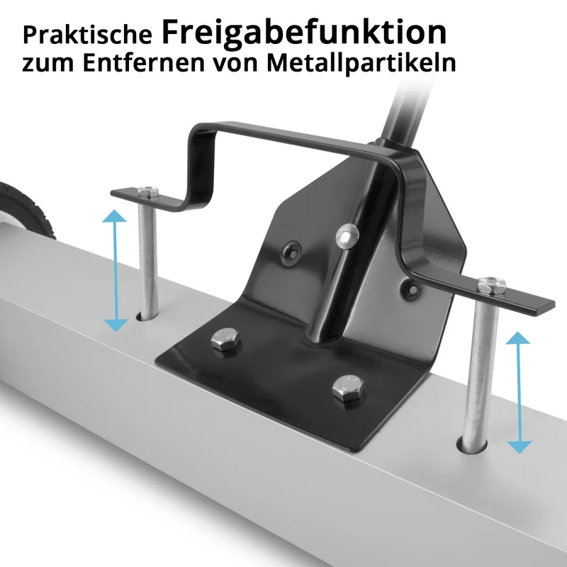 STAHLWERK Magnet-Bodenkehrer MBK-30 ST mit 762 mm Breite und 20 kg Fassungsvermögen, Magnetbesen / Spänesammler / Magnetische Kehrmaschine für Metallspäne, Schrauben, Nägel und andere magnetische Kleinteile