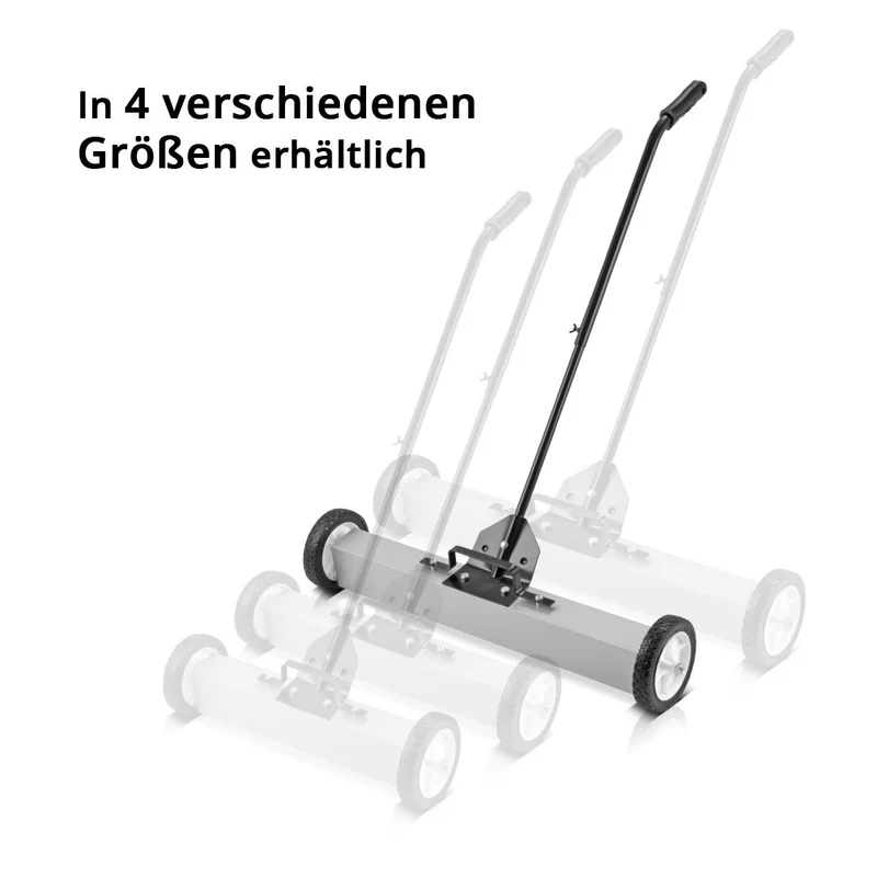STAHLWERK Magnet-Bodenkehrer MBK-30 ST mit 762 mm Breite und 20 kg Fassungsvermögen, Magnetbesen / Spänesammler / Magnetische Kehrmaschine für Metallspäne, Schrauben, Nägel und andere magnetische Kleinteile