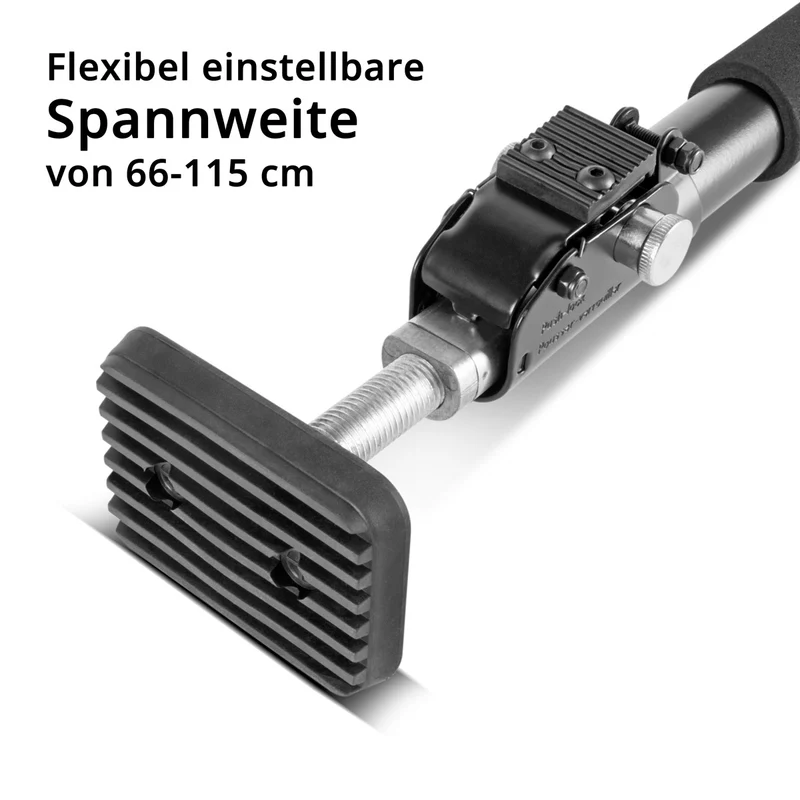STAHLWERK Montagestütze / Baustütze MH-115 ST 66-115 cm, 40 kg Tragkraft, robuster Türspanner / Teleskopstütze / Spannstütze
