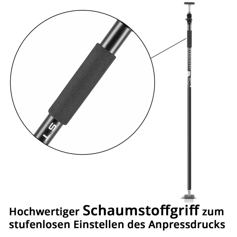 STAHLWERK Montagestütze / Baustütze MH-290 ST 160-290 cm, 40 kg Tragkraft, robuste Deckenstütze / Teleskopstütze / Spannstütze
