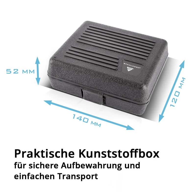 STAHLWERK 28-teiliges Schraubendreher-Bit-Set mit Sechskant-Schaft für Akkuschrauber, Bitsatz und Stecknusssatz aus Chrom-Vanadium inklusive Transportbox | Schraubenzieher Set | Steckschlüsselsatz