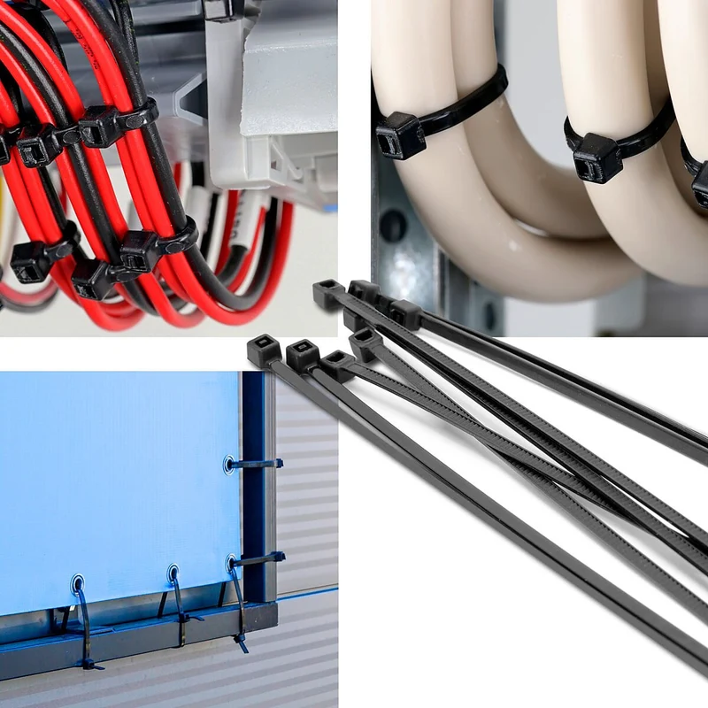 STAHLWERK Kabelbinder 600er Set 2,5 x 150 mm | 3,6 x 150 mm | 3,6 x 200 mm | 4,8 x 300 mm in schwarz und weiß, Kabelstrapse in Industrie-Qualität, UV-beständig, extrem zugfest, stabil und langlebig