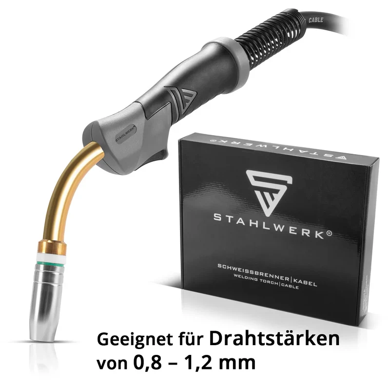 STAHLWERK MIG MAG-Schweißbrenner AK25/MB25 mit 5 Meter Schlauchpaket / Brenner für MIG MAG Schweißgeräte