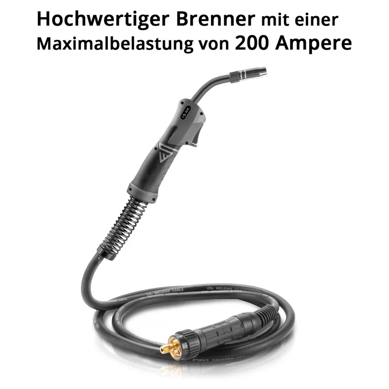 STAHLWERK MIG MAG-Schweißbrenner AK15/MB15 mit 5 Meter Schlauchpaket / Brenner für MIG MAG Schweißgeräte / Schweißzubehör