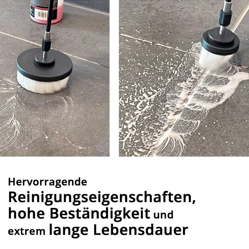 STAHLWERK Bürsten-Aufsatz 45er Set für Akkuschrauber und Bohrmaschinen, Klett-Schleifpads, Reinigungsbürsten und Polierschwämme mit Standard-Bit-Aufnahme inklusive Verlängerungs-Adapter