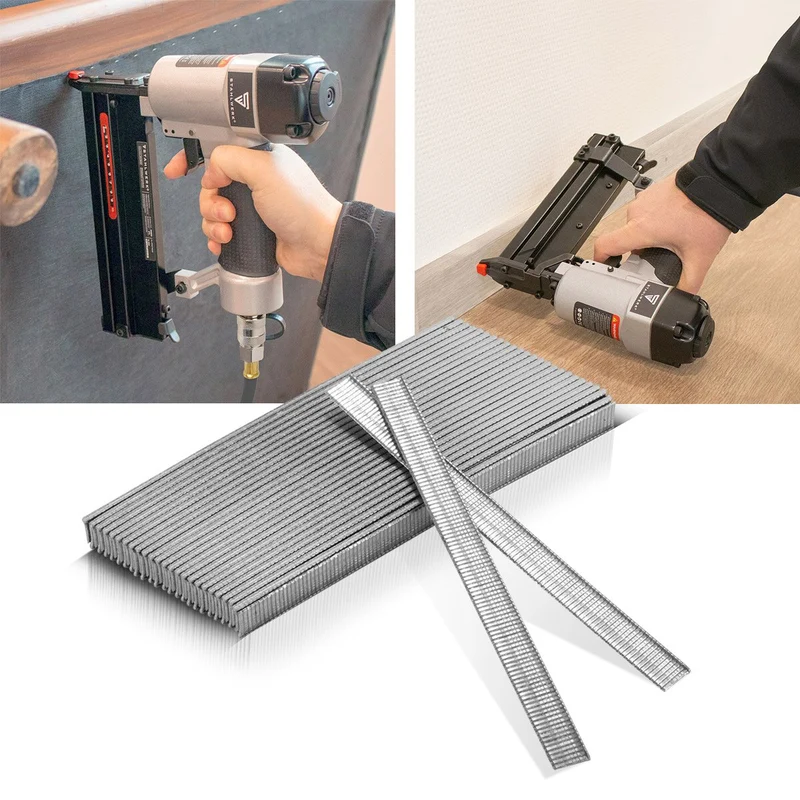 STAHLWERK Druckluft Nägel 10 mm Gauge 18 (1,25 x 1,05 mm) mit 2 mm Kopfbreite im 5000er Set Streifennägel | Tackernägel | Druckluft Stifte für Nagler, Nagelpistolen und Tacker 10 mm Gauge 18
