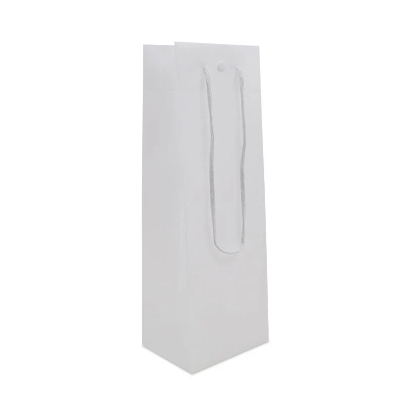 Luxuriöse Kunststoff-Weinflaschentaschen 12+10x36 cm Halbtransparent (100 Stück) [FP-DQC025]