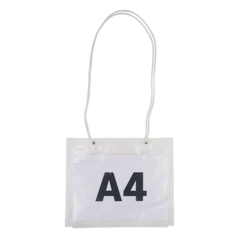 Luxuriöse Kunststoff-Schultertasche mit A4-Einschubfenster 35x28 cm Halbtransparent (100 Stück) [FP-DQC022]