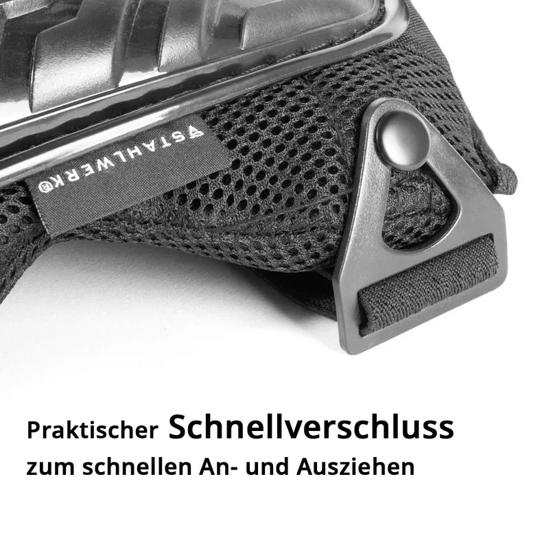 STAHLWERK Profi Knieschoner / Knieschützer / Kniepolster formstabil, hochbelastbar und abriebfest mit hohem Tragekomfort