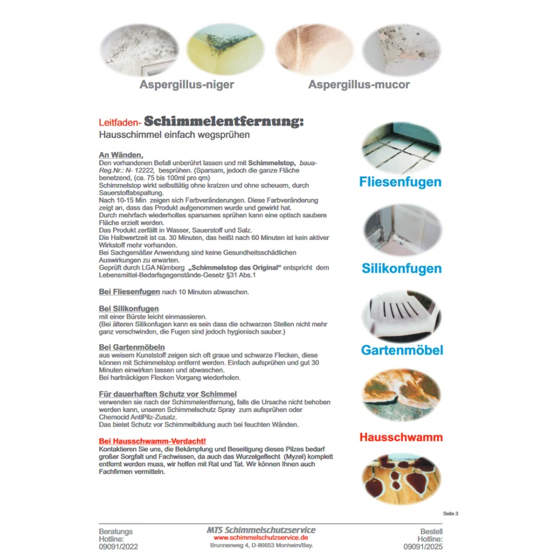 Schimmel Stop Schimmelentferner für Bad, Wand und Fugen 500 ml