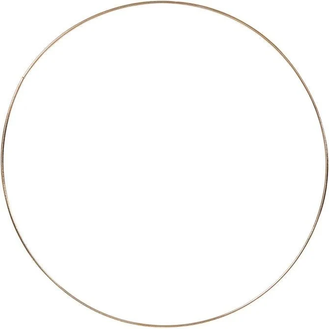 Metallring, D: 30 cm, Stärke: 3 mm, Gold, 1Stck. [HOB52429]