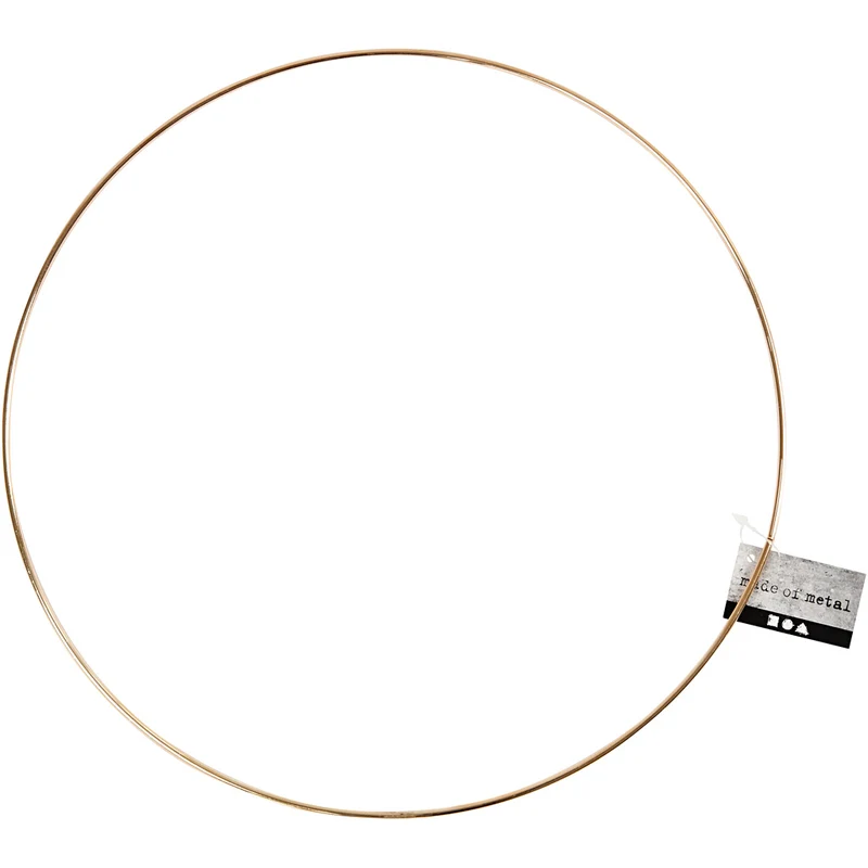 Metallring, D: 30 cm, Stärke: 3 mm, Gold, 1Stck. [HOB52429]