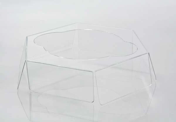 Cupcake-Boxen mit Blumenspitze für 1 Cupcake 9.5x9.5x10.2cm Transparent (100 Stück) [CBS212]