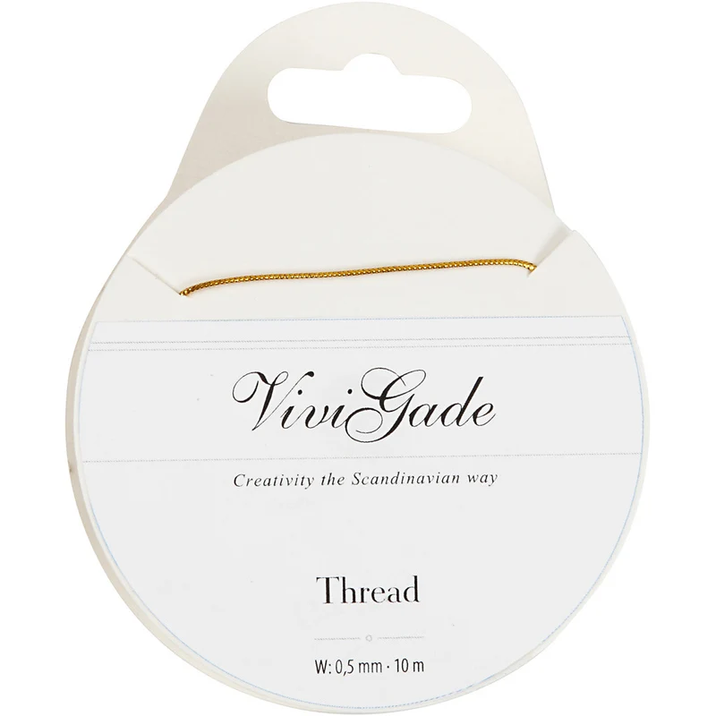 Kordel, Dicke 0,5 mm, Gold, 10 m/ 1 Rolle [HOB-51960]