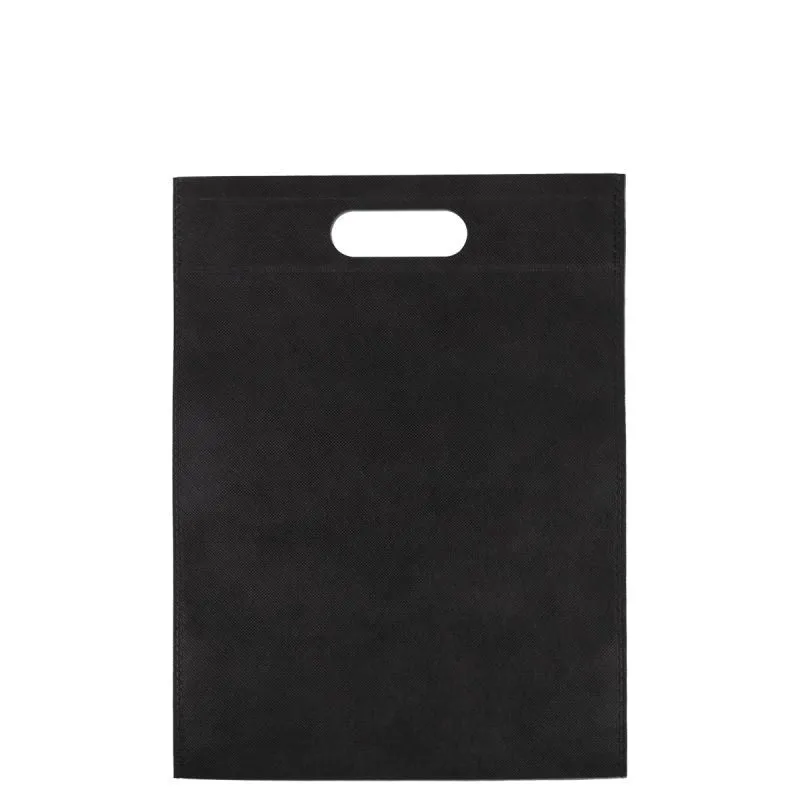 Budget-Non-Woven-Taschen mit Griff 30x40 cm Schwarz (400 Stück) [FP-DNW023]