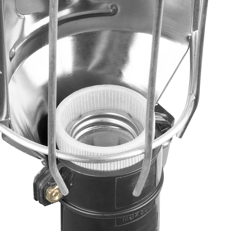 STAHLWERK Arbeitsleuchte mit E27-Fassung bis max. 60 W Werkstattleuchte mit 10 m Kabel, Hängehaken und gummiertem Handgriff, Bauleuchte | Arbeitslampe | Handleuchte für Reparaturen und Renovierungsarbeiten
