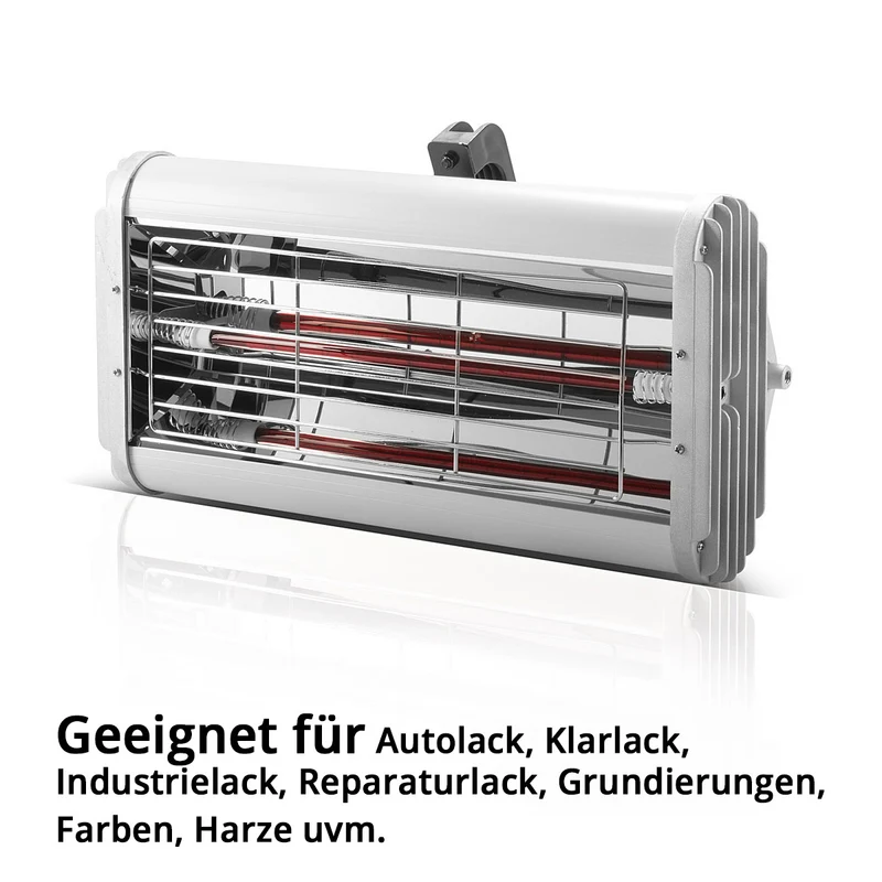 STAHLWERK Infrarot Lacktrockner IL-1200 ST mit 1.200 Watt und Stativ, leistungsstarker Infrarottrockner / IR Strahler / IR Trockner zum professionellen Trocknen von Autolack, Grundierungen uvm.