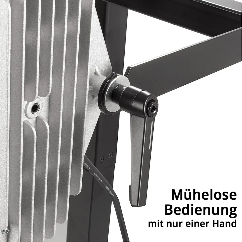 STAHLWERK Infrarot Lacktrockner IL-1200 ST mit 1.200 Watt und Stativ, leistungsstarker Infrarottrockner / IR Strahler / IR Trockner zum professionellen Trocknen von Autolack, Grundierungen uvm.