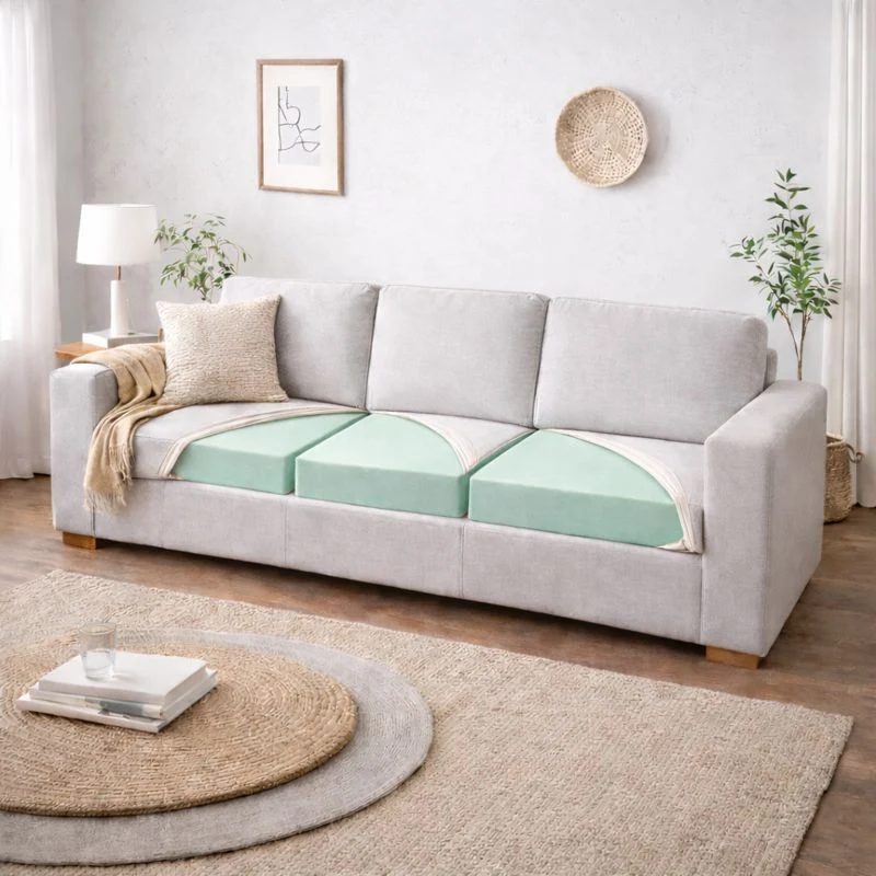 Sitzpolster für IKEA KIVIK 3er Sofa (91 x 73 x 17 cm) aus Schaumstoff mit Trikot