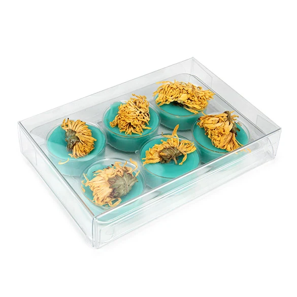 Clear Artisan Candy Box Set, Round Insert 7x2.1x10.3 cm (25 pieces) [CNDYR274]