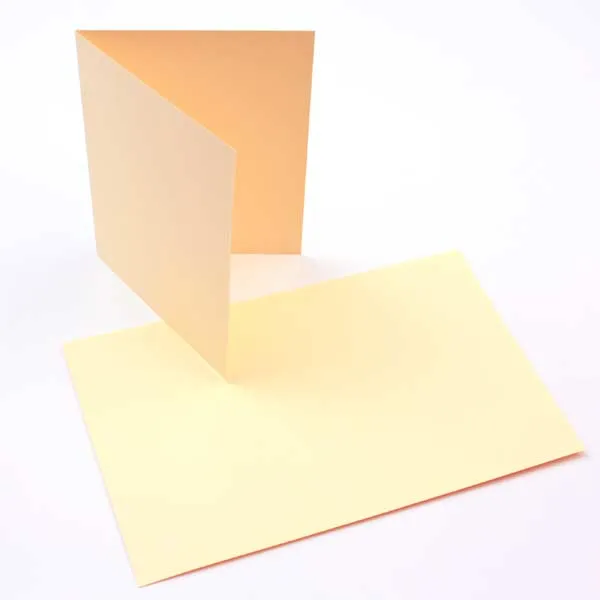 Glückwunschkarten Hellgelb 17.8x12.4cm (50 Stück) [PC006]