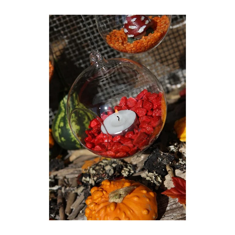 Glaskugel für Teelicht Ø 14 cm x 14,5 cm (4 Stück) [IFS-28053]