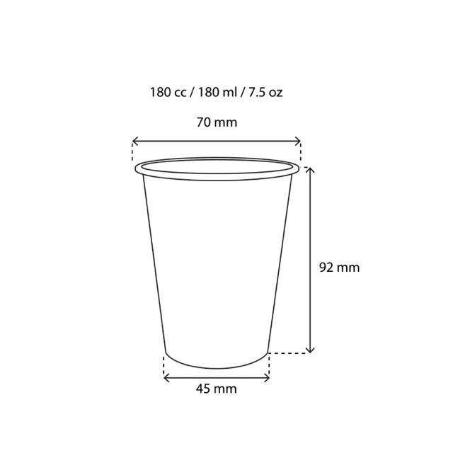 Kaffeetasse Karton 180cc 7.5oz Ø7 cm gestreift (2.500 Stück) [TK-9987931]