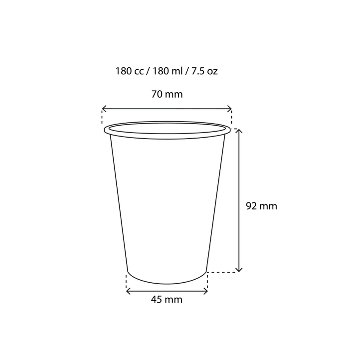 Kaffeetasse Karton 180cc 7.5oz Ø7 cm gestreift (2.500 Stück) [TK-9987931]