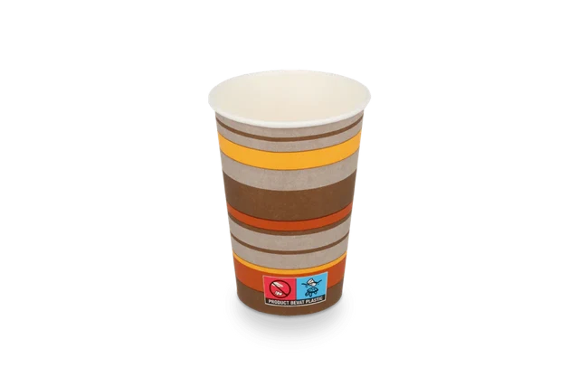 Kaffeetasse Karton 180cc 7.5oz Ø7 cm gestreift (2.500 Stück) [TK-9987931]