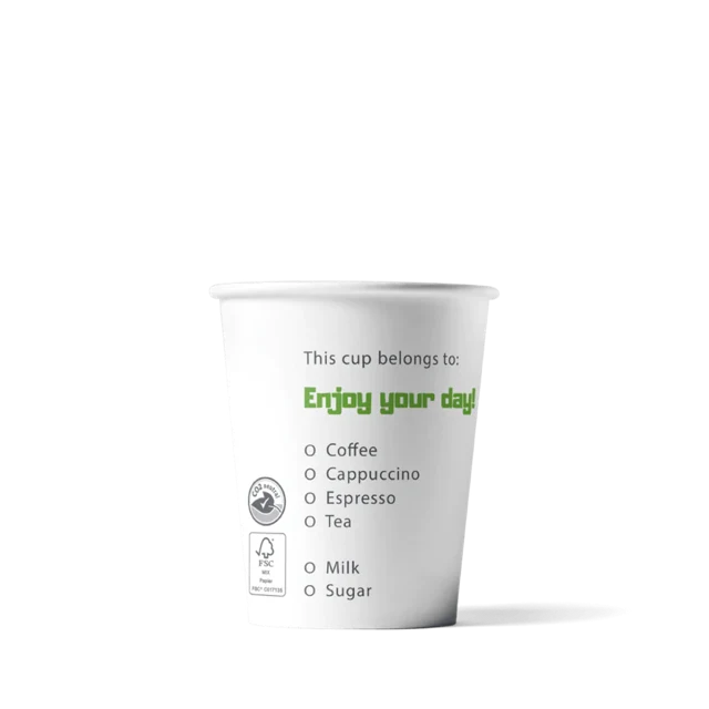 Kaffeetasse 180cc 7.5oz Ø7 cm FSC®Mix Green life (2.500 Stück) [TK-9987965]