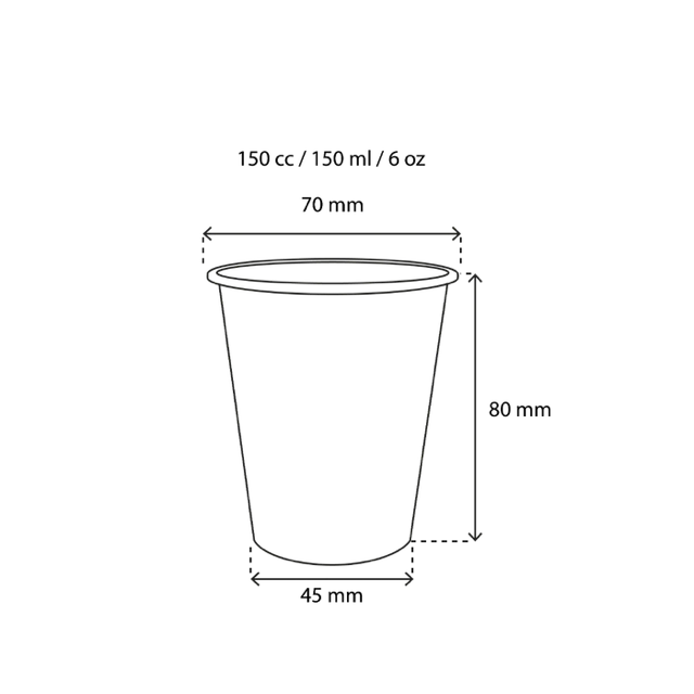Kaffeetasse 150cc 6oz Ø7 cm Kraft (2.500 Stück) [TK-9987936]