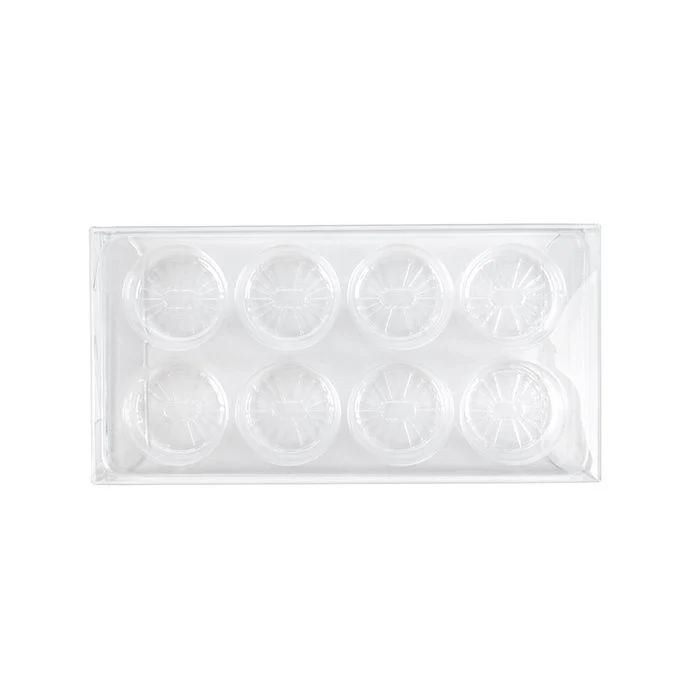 Schachteln für handgemachte Süßigkeiten, Runde Einsatz 7x2.1x13.8 cm (25 Stück) [CNDYR272]