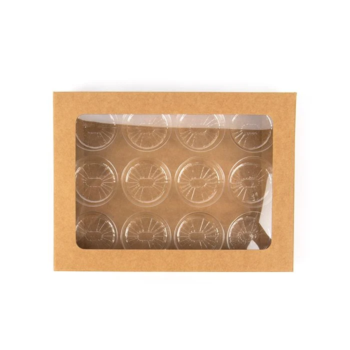 Schachteln Kraft für handgemachte Süßigkeiten, Runde Einsatz 10.2x2.1x13.8 cm (25 Stück) [CNDYR271]