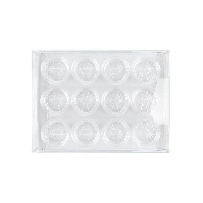 Schachteln für handgemachte Süßigkeiten, Runde Einsatz 10.2x2.1x13.8 cm (25 Stück) [CNDYR270]