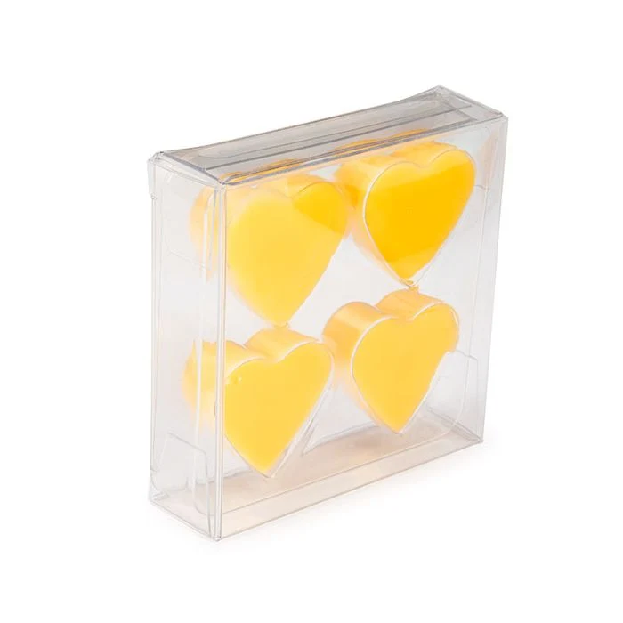 Clear Artisan Candy Box Set, Heart Insert 7x2.1x6.8 cm (25 pieces) [CNDYH276]