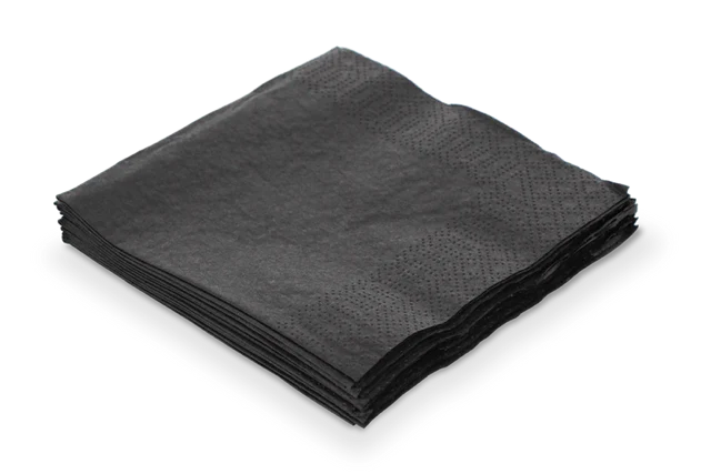 Serviette 2 Lagen Papier 1/4 Fold 40x40cm Schwarz (1.500 Stück) [TK-9987612]